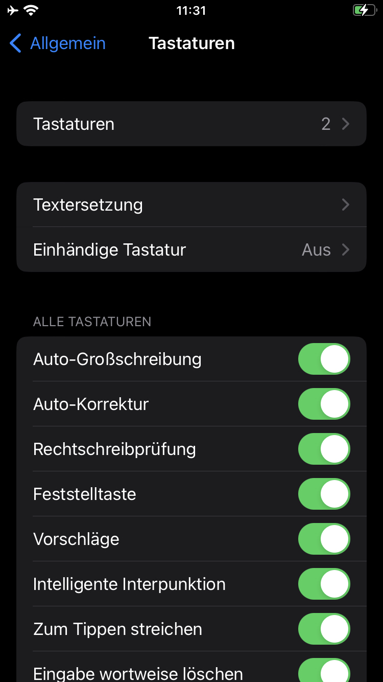 04-IOS-16-Allgemein-Tastatur-auswaehlen Japanische Tastatur aktivieren