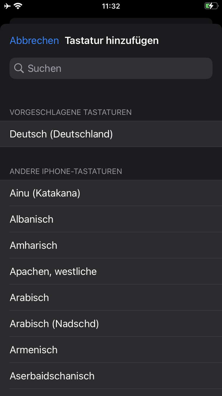 06-IOS-16-Tastatur-hinzufuegen-ausgewaehlt Japanische Tastatur aktivieren