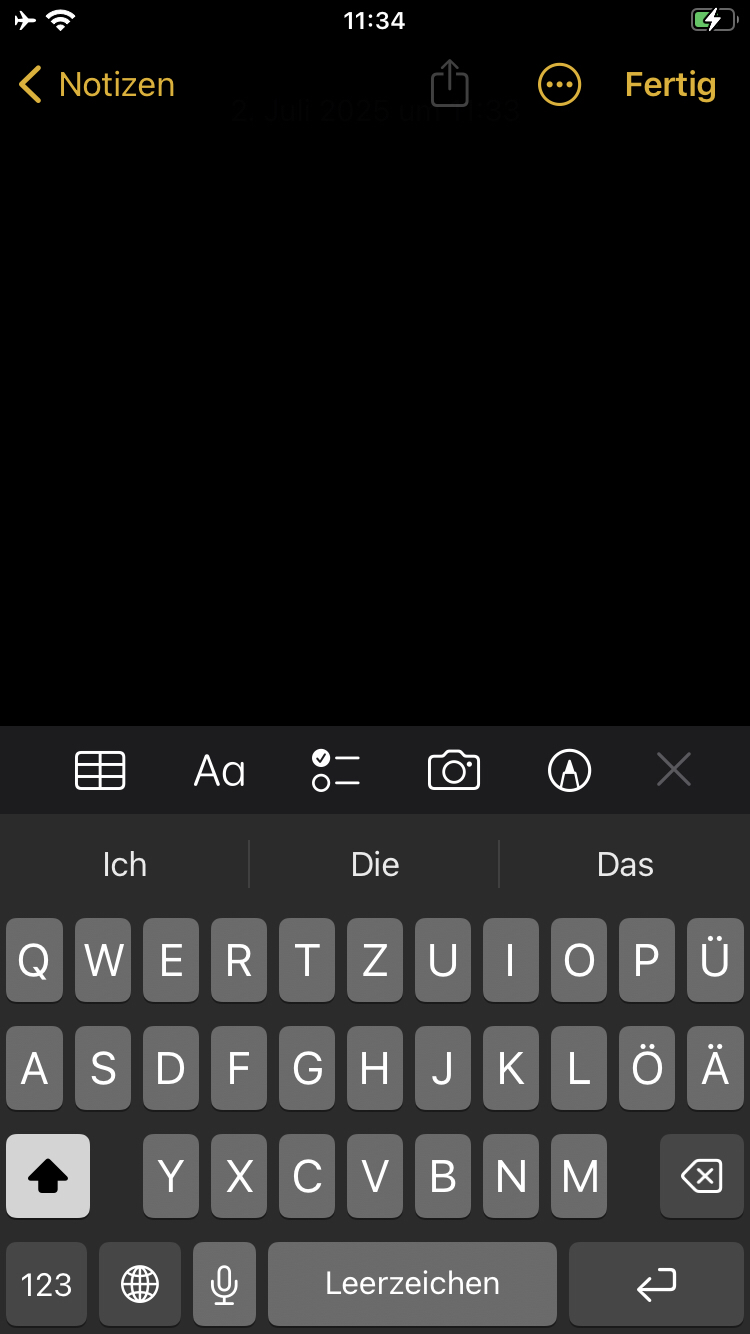10-IOS-16-Japanische-Tastatur-testen-ueber-Globus-auswaehlen Japanische Tastatur aktivieren